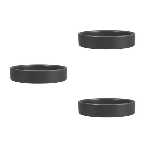 Grey ceramic plant - grey, 3pcs