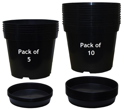 Black plastic plant - black,