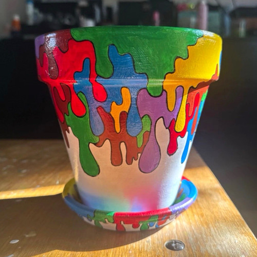 Hand painted terracotta - painted,