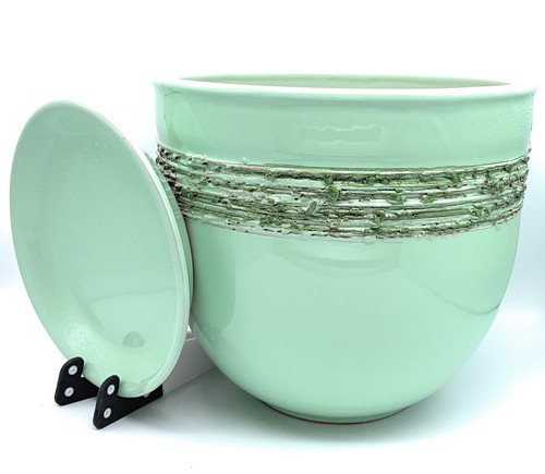 Plant pot ceramic glazed with - pot,