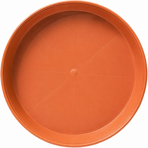 Terracotta plastic plant pot - terracotta,
