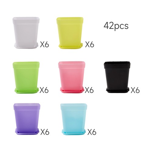 42pcs plant pots flower - 42pcs,