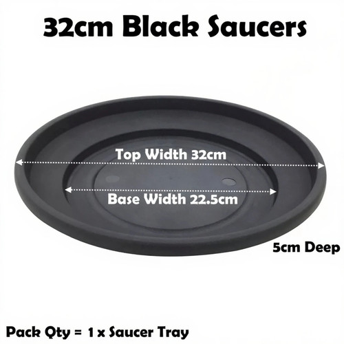 Round plastic plant - pot, saucer
