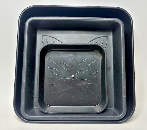 Square plant pot saucers - plant, 17cm