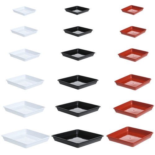 Flower pot square plastic tray - flower,