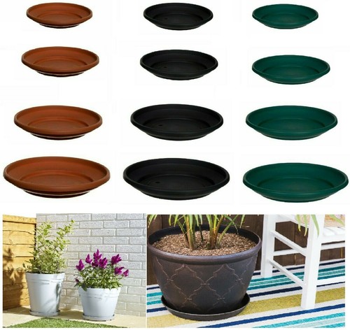 Plastic round plant flower pot - plastic,