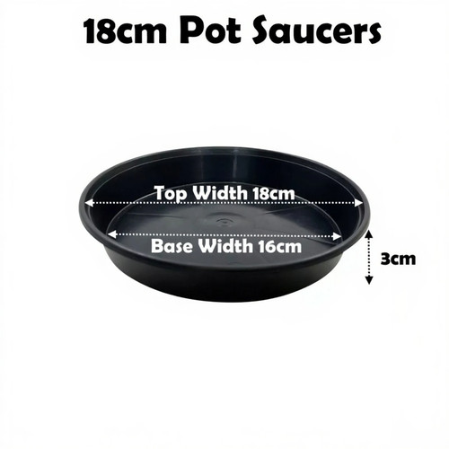 18cm plant pot - 18cm, saucers