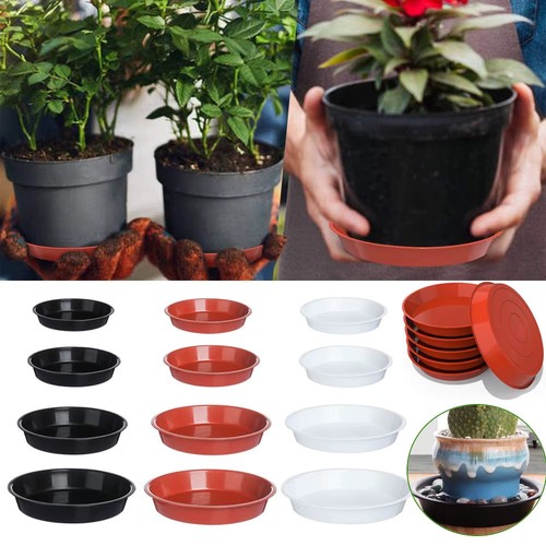 Round plastic plant pot saucer - plastic,