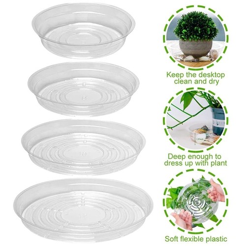 Clear plastic round flower - 5x,