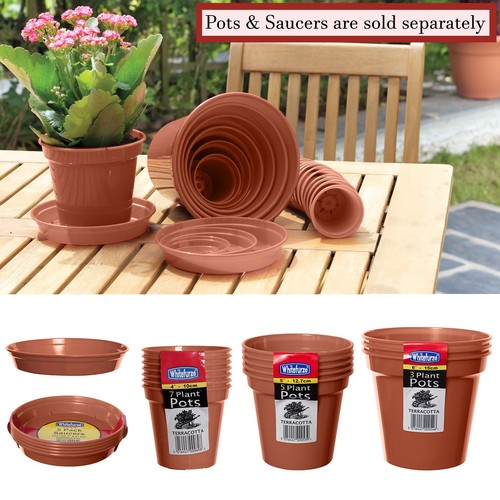 Terracotta plastic plant pot - plastic,
